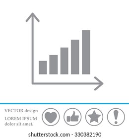 Vector growing graph icon