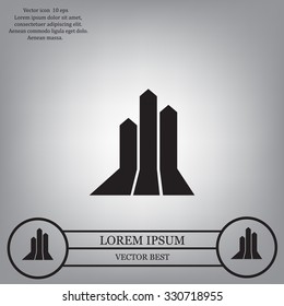 Vector growing graph icon