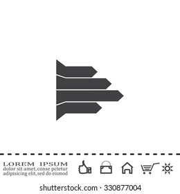 Vector growing graph icon