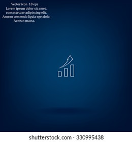 Vector growing graph icon