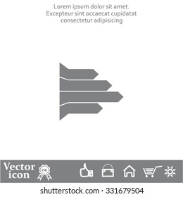 Vector growing graph icon