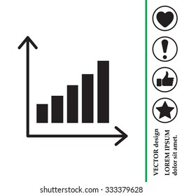 Vector growing graph icon