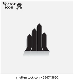 Vector growing graph icon