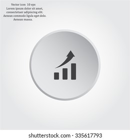 Vector growing graph icon