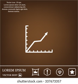 Vector growing graph icon