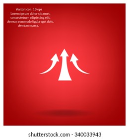 Vector growing graph icon