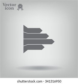 Vector growing graph icon