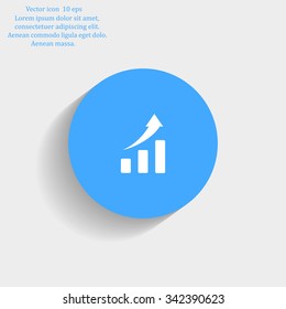 Vector growing graph icon