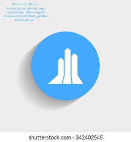 Vector growing graph icon