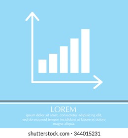 Vector growing graph icon