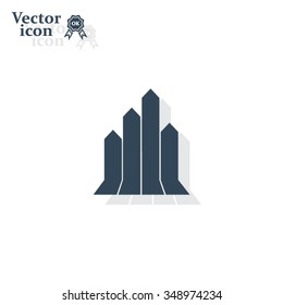 Vector growing graph icon