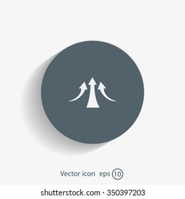 Vector growing graph icon