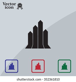 Vector growing graph icon