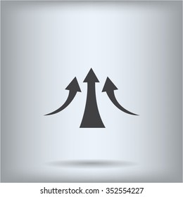 Vector growing graph icon
