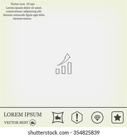 Vector growing graph icon