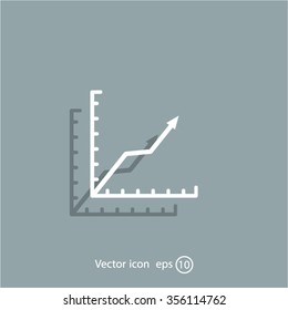 Vector growing graph icon