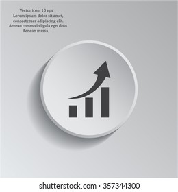 Vector growing graph icon