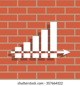 Vector growing graph icon