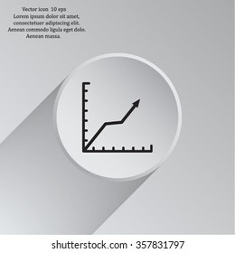 Vector growing graph icon
