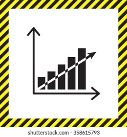 Vector growing graph icon