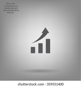 Vector growing graph icon