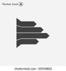 Vector growing graph icon