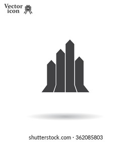 Vector growing graph icon