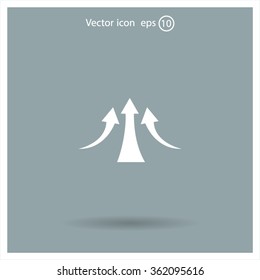 Vector growing graph icon