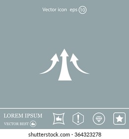 Vector growing graph icon