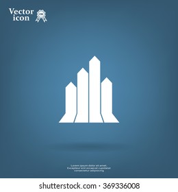 Vector growing graph icon