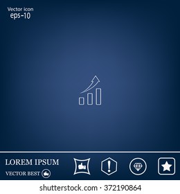 Vector growing graph icon