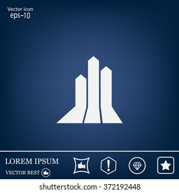 Vector growing graph icon