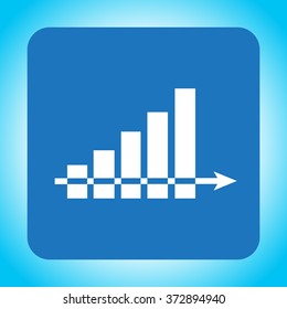 Vector growing graph icon