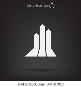 Vector growing graph icon