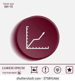 Vector growing graph icon