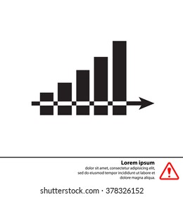 Vector growing graph icon