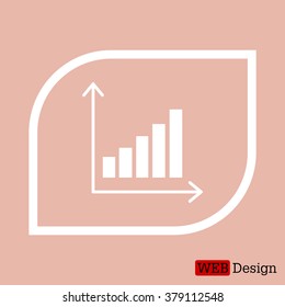 Vector growing graph icon