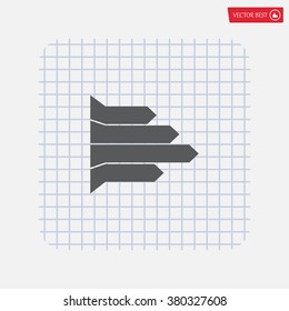 Vector growing graph icon