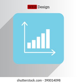 Vector growing graph icon