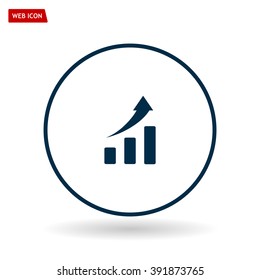 Vector growing graph icon