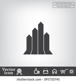 Vector growing graph icon