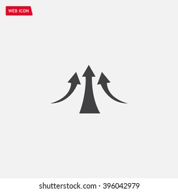 Vector growing graph icon