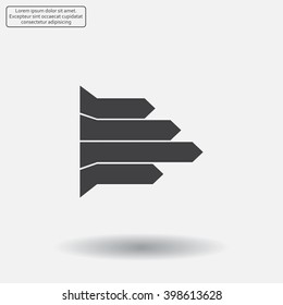 Vector growing graph icon
