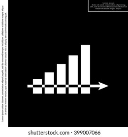 Vector growing graph icon