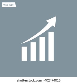 Vector growing graph icon