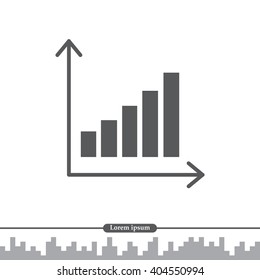 Vector growing graph icon