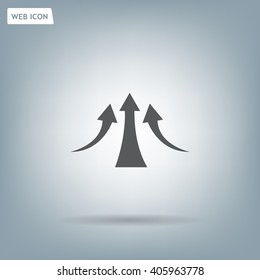 Vector growing graph icon