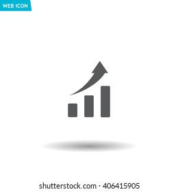 Vector growing graph icon