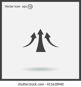 Vector growing graph icon