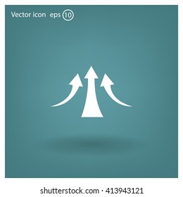 Vector growing graph icon